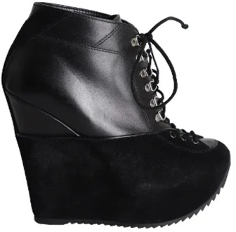 Pre-owned Leather heels Yves Saint Laurent Vintage , Black , Dames - 37 1/2 EU