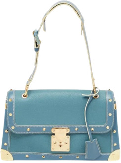 Pre-owned Leather louis-vuitton-bags Louis Vuitton Vintage , Blue , Dames - ONE Size