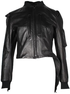Pre-owned Leather outerwear Yohji Yamamoto Pre-owned , Black , Dames - M
