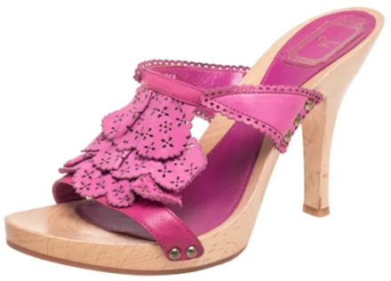 Pre-owned Leather sandals Dior Vintage , Pink , Dames - 41 EU