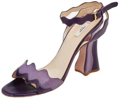 Pre-owned Leather sandals Prada Vintage , Purple , Dames - 36 EU