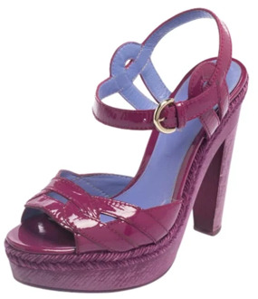 Pre-owned Leather sandals Sergio Rossi Pre-owned , Purple , Dames - 36 EU
