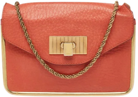 Pre-owned Leather shoulder-bags Chloé Pre-owned , Orange , Dames - ONE Size