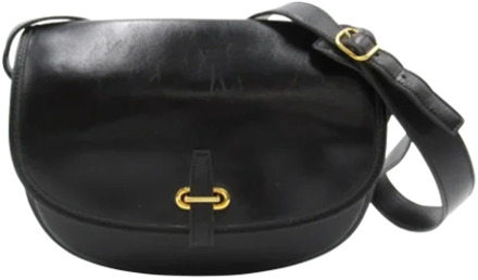 Pre-owned Leather shoulder-bags Hermès Vintage , Black , Dames - ONE Size