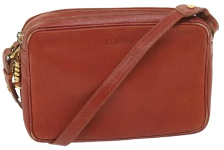 Pre-owned Leather shoulder-bags Loewe Pre-owned , Red , Dames - ONE Size