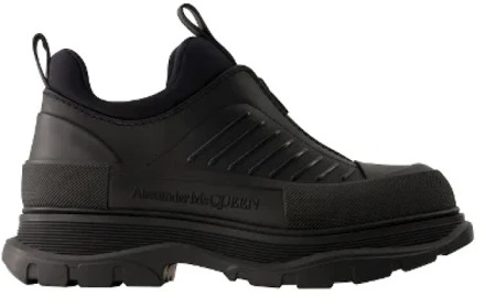 Pre-owned Leather sneakers Alexander McQueen Pre-owned , Black , Heren - 44 EU