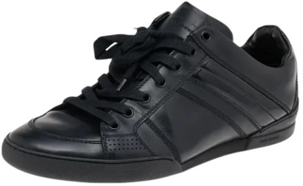 Pre-owned Leather sneakers Dior Vintage , Black , Dames - 39 1/2 EU