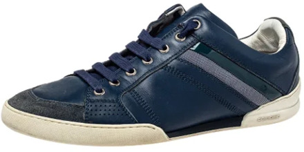 Pre-owned Leather sneakers Dior Vintage , Blue , Dames - 39 1/2 EU