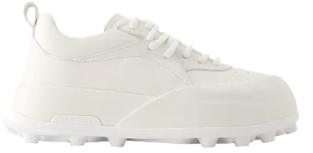 Pre-owned Leather sneakers Jil Sander Pre-owned , White , Dames - 40 EU