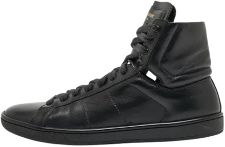 Pre-owned Leather sneakers Yves Saint Laurent Vintage , Black , Dames - 37 EU