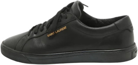Pre-owned Leather sneakers Yves Saint Laurent Vintage , Black , Dames - 37 EU