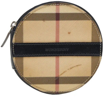 Pre-owned Leather wallets Burberry Vintage , Beige , Dames - ONE Size