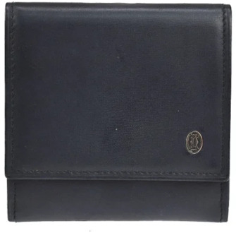 Pre-owned Leather wallets Cartier Vintage , Black , Dames - ONE Size