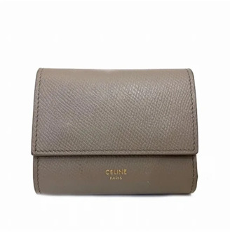 Pre-owned Leather wallets Celine Vintage , Gray , Dames - ONE Size