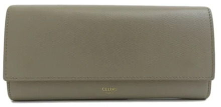 Pre-owned Leather wallets Celine Vintage , Gray , Dames - ONE Size