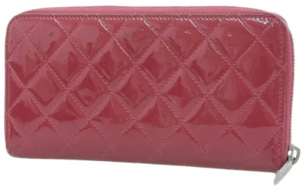 Pre-owned Leather wallets Chanel Vintage , Pink , Dames - ONE Size
