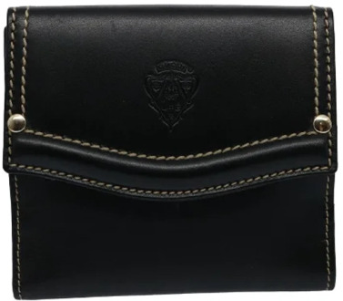 Pre-owned Leather wallets Gucci Vintage , Black , Unisex - ONE Size