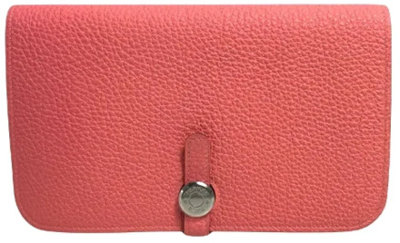 Pre-owned Leather wallets Hermès Vintage , Pink , Dames - ONE Size