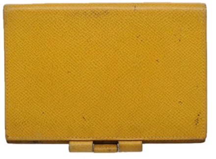 Pre-owned Leather wallets Hermès Vintage , Yellow , Dames - ONE Size