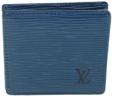 Pre-owned Leather wallets Louis Vuitton Vintage , Blue , Dames - ONE Size