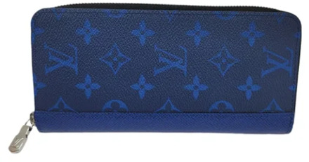 Pre-owned Leather wallets Louis Vuitton Vintage , Blue , Dames - ONE Size