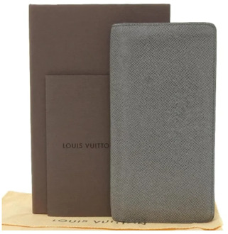 Pre-owned Leather wallets Louis Vuitton Vintage , Gray , Dames - ONE Size