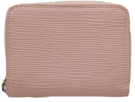 Pre-owned Leather wallets Louis Vuitton Vintage , Pink , Dames - ONE Size