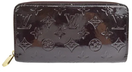 Pre-owned Leather wallets Louis Vuitton Vintage , Purple , Dames - ONE Size