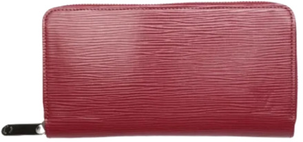 Pre-owned Leather wallets Louis Vuitton Vintage , Red , Dames - ONE Size