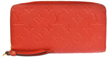 Pre-owned Leather wallets Louis Vuitton Vintage , Red , Dames - ONE Size