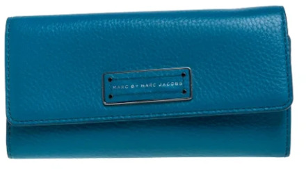 Pre-owned Leather wallets Marc Jacobs Pre-owned , Blue , Dames - ONE Size