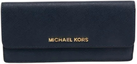 Pre-owned Leather wallets Michael Kors Pre-owned , Blue , Dames - ONE Size