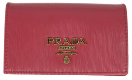 Pre-owned Leather wallets Prada Vintage , Pink , Dames - ONE Size
