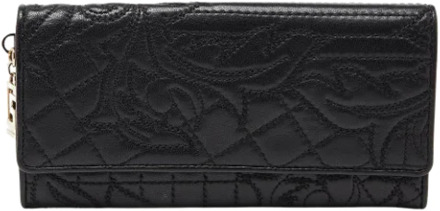 Pre-owned Leather wallets Versace Pre-owned , Black , Dames - ONE Size
