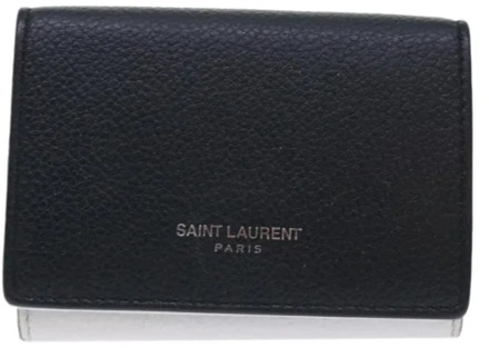 Pre-owned Leather wallets Yves Saint Laurent Vintage , Black , Dames - ONE Size