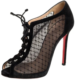 Pre-owned Mesh boots Christian Louboutin Pre-owned , Black , Dames - 38 1/2 EU