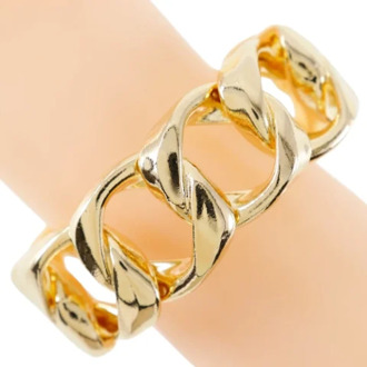Pre-owned Metal bracelets Chanel Vintage , Yellow , Dames - ONE Size