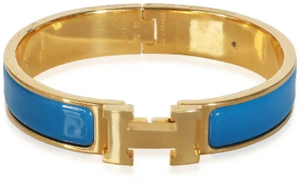 Pre-owned Metal bracelets Hermès Vintage , Blue , Dames - ONE Size