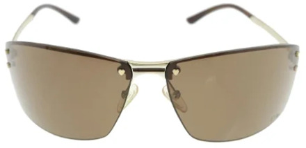 Pre-owned Metal sunglasses Dior Vintage , Brown , Dames - ONE Size