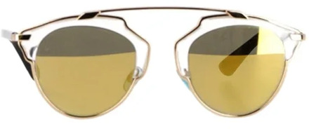 Pre-owned Metal sunglasses Dior Vintage , Yellow , Dames - ONE Size
