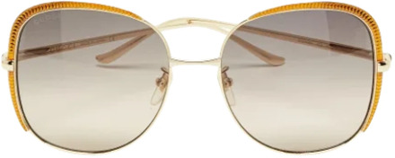Pre-owned Metal sunglasses Gucci Vintage , Yellow , Dames - ONE Size