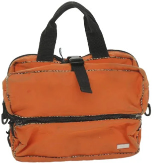 Pre-owned Nylon handbags Burberry Vintage , Orange , Dames - ONE Size