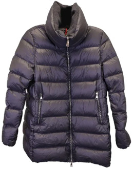 Pre-owned Nylon outerwear Moncler Pre-owned , Gray , Dames - XS