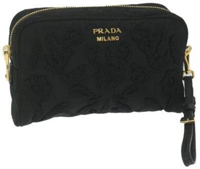 Pre-owned Nylon wallets Prada Vintage , Black , Dames - ONE Size