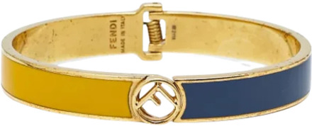Pre-owned Plastic bracelets Fendi Vintage , Yellow , Dames - ONE Size