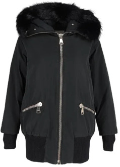 Pre-owned Polyester outerwear Moncler Pre-owned , Black , Dames - L
