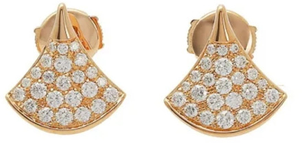 Pre-owned Rose Gold earrings Bvlgari Vintage , Yellow , Dames - ONE Size