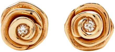 Pre-owned Rose Gold earrings Dior Vintage , Yellow , Dames - ONE Size