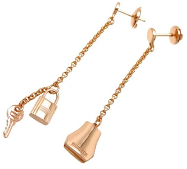 Pre-owned Rose Gold earrings Hermès Vintage , Yellow , Dames - ONE Size