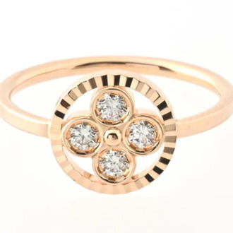 Pre-owned Rose Gold rings Louis Vuitton Vintage , Yellow , Dames - ONE Size